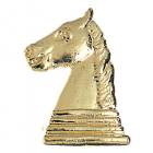 Gold Chess Lapel Chenille Insignia Pin - Metal