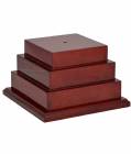 Rosewood Piano Finish 3 Tier Trophy Base 6 1/2" H x 10 1/4" W