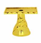 2 1/4" Gold 3D Star Rectangle Pedestal Trophy Riser