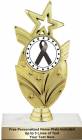 7 1/2"  Black Ribbon Awareness Trophy Kit