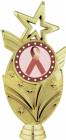 Gold 6 3/4" Brown Ribbon Awareness Trophy Figure
