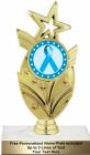 7 1/2" Light Blue Ribbon Awareness Trophy Kit