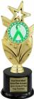 8 3/4" Light Green Ribbon Awareness Trophy Kit with Pedestal Base