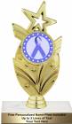 7 1/2" Lavender Ribbon Awareness Trophy Kit