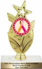 7 1/2" Orchid Orange Ribbon Awareness Trophy Kit