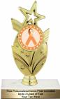 7 1/2" Peach Ribbon Awareness Trophy Kit