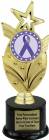 8 3/4" Purple Ribbon Awareness Trophy Kit with Pedestal Base