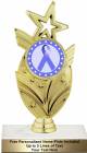 7 1/2" Periwinkle Ribbon Awareness Trophy Kit