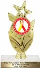 7 1/2" Red Yellow Ribbon Awareness Trophy Kit