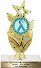 7 1/2" Teal Ribbon Awareness Trophy Kit