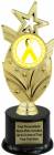 8 3/4" Yellow Ribbon Awareness Trophy Kit with Pedestal Base