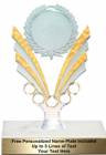 7 1/4" Clear / Gold 2" Insert Holder Trophy Kit