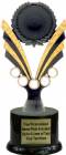 8 1/2" Black / Gold 2" Insert Holder Trophy Kit