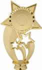 6 1/2" Gold Under Stars 2" Insert Holder Figure