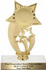 7 1/4" Gold Under Stars 2" Insert Holder Trophy Kit