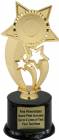 8 1/2" Gold Under Stars 2" Insert Holder Trophy Kit with Pedestal Base