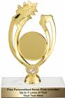 6 3/4" Gold Star with Bling 2" Insert Holder Trophy Kit