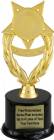 8 1/2" Stars Bar w/ 2" Insert Holder Trophy Kit with Pedestal Base