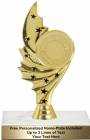 7 1/4" Black / Gold 2" Insert Holder Trophy Kit Trophy Kit