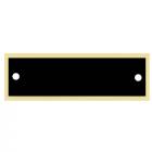 2 3/4" x 7/8" Laserable Black Die Cut Brass Plate with Gold Border - Has Holes