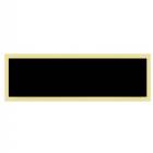 2 3/4" x 7/8" Laserable Black Die Cut Brass Plate with Gold Border (No Holes)