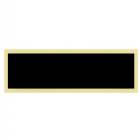 2 3/4" x 7/8" Laserable Black Die Cut Brass Plate with Gold Border (No Holes)