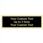 7/8" x 2 3/4" Black Brass Custom Name Plate no Holes