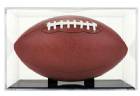 Clear Football BallQube Display Case with Grandstand Holder