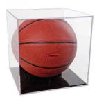 Clear Basketball / Soccer BallQube Display Case with Grandstand Holder