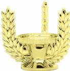 2 3/4" Gold Triple Wreath Trophy Riser