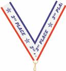 7/8" x 32" 3rd Place Neck Ribbon with Snap Clip