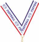 7/8" x 32" Football Neck Ribbon with Snap Clip