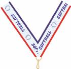 7/8" x 32" Softball Neck Ribbon with Snap Clip