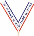 1 1/2" x 32" 2nd Place Neck Ribbon w/ Snap Clip