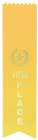 5th Place Yellow Pinked Award Ribbon