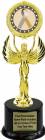 9 1/2" Gold Silver Ribbon Awareness Trophy Kit with Pedestal Base