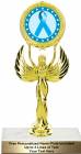 8 1/4" Light Blue Ribbon Awareness Trophy Kit