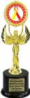 9 1/2" Red Yellow Ribbon Awareness Trophy Kit with Pedestal Base