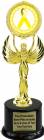 9 1/2" Yellow Ribbon Awareness Trophy Kit with Pedestal Base