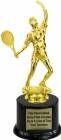 8" Male Tennis Trophy Kit with Pedestal Base