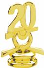 2 1/2" Gold Circle 20 Year Date Trophy Trim Piece