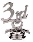 3rd Place 2 1/2" Trophy Trim Piece Silver