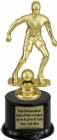 8" Female Soccer Trophy Kit with Pedestal Base