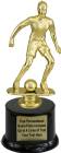 9" Female Soccer Trophy Kit with Pedestal Base