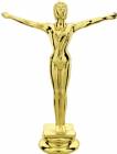 Gold 5 1/4" Female Gymnast Trophy Figure