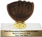 4" Color Baseball Glove - Ball Holder Trophy Kit