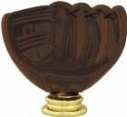 4" Color Softball Glove - Ball Holder Trophy Figure