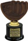6" Color Softball Glove - Ball Holder Trophy Kit with Pedestal Base