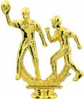 5 3/4" Male Double Baseball Gold Trophy Figure