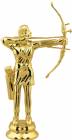 Gold 6" Female Archer Trophy Figure